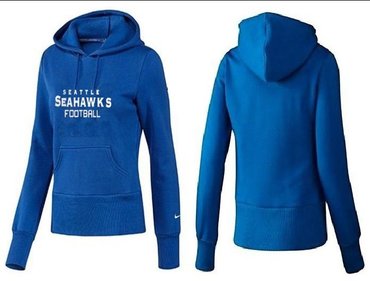 Women Seattle Seahawks Logo Pullover Hoodie-- (41)
