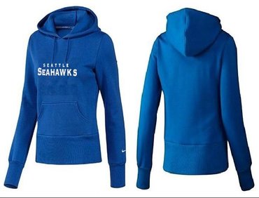 Women Seattle Seahawks Logo Pullover Hoodie-- (51)
