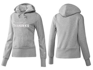 Women Seattle Seahawks Logo Pullover Hoodie-- (56)