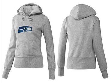 Women Seattle Seahawks Logo Pullover Hoodie-- (6)