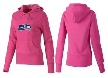 Women Seattle Seahawks Logo Pullover Hoodie-- (8)