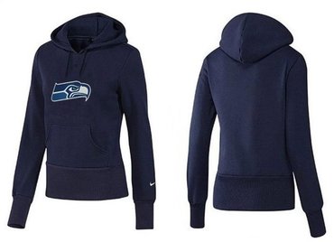 Women Seattle Seahawks Logo Pullover Hoodie-- (9)