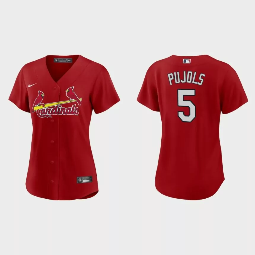 Women St. Louis Cardinals Albert Pujols Red Replica Jersey
