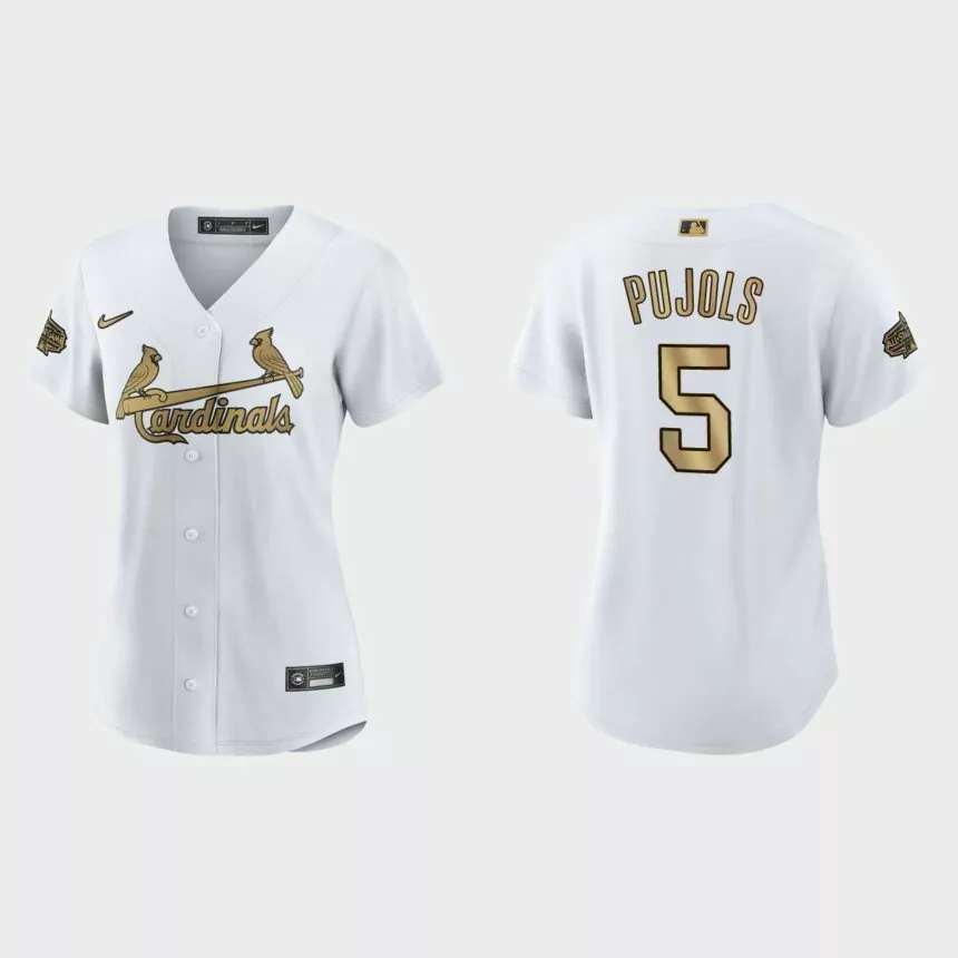 Women St. Louis Cardinals Albert Pujols White 2022 MLB All-Star Game Replica Jersey