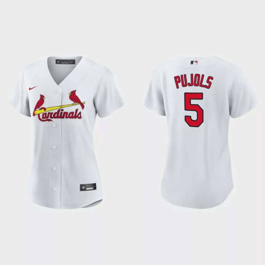 Women St. Louis Cardinals Albert Pujols White Replica Jersey