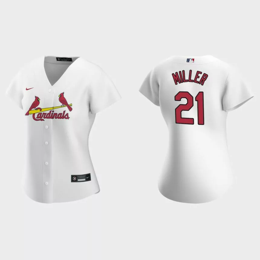 Women St. Louis Cardinals Andrew Miller White Replica 2020 Nike Home Jersey