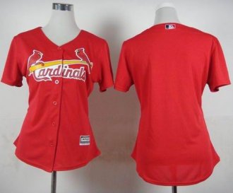 Women St. Louis Cardinals Blank Red Fashion Stitched Baseball Jersey