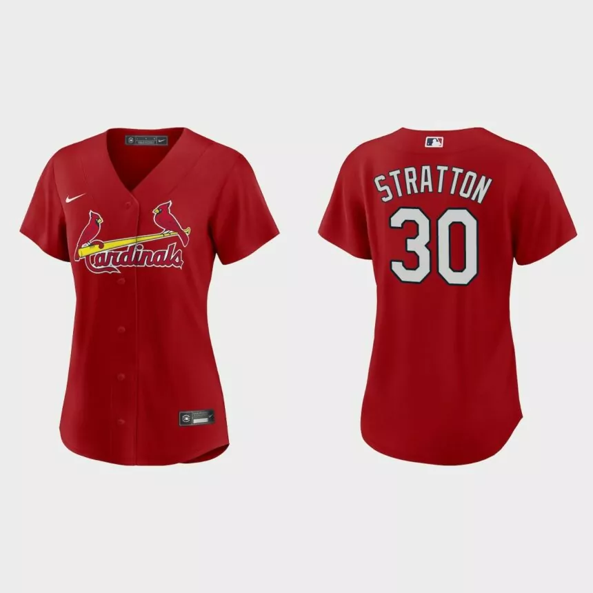 Women St. Louis Cardinals Chris Stratton Red Replica Jersey