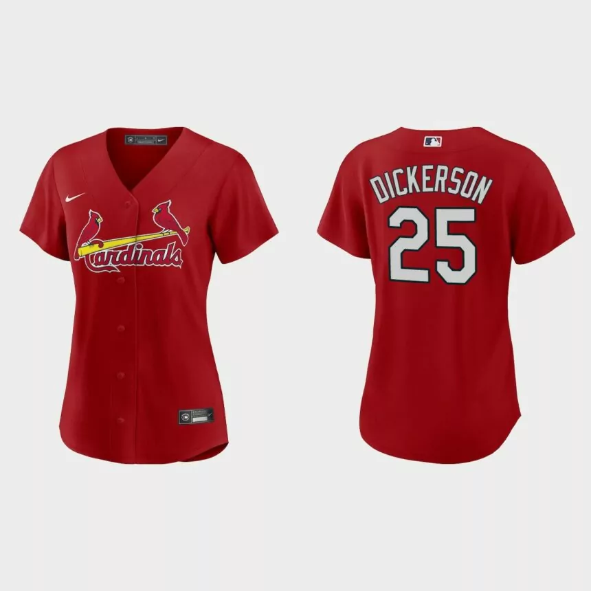 Women St. Louis Cardinals Corey Dickerson Red Replica Jersey