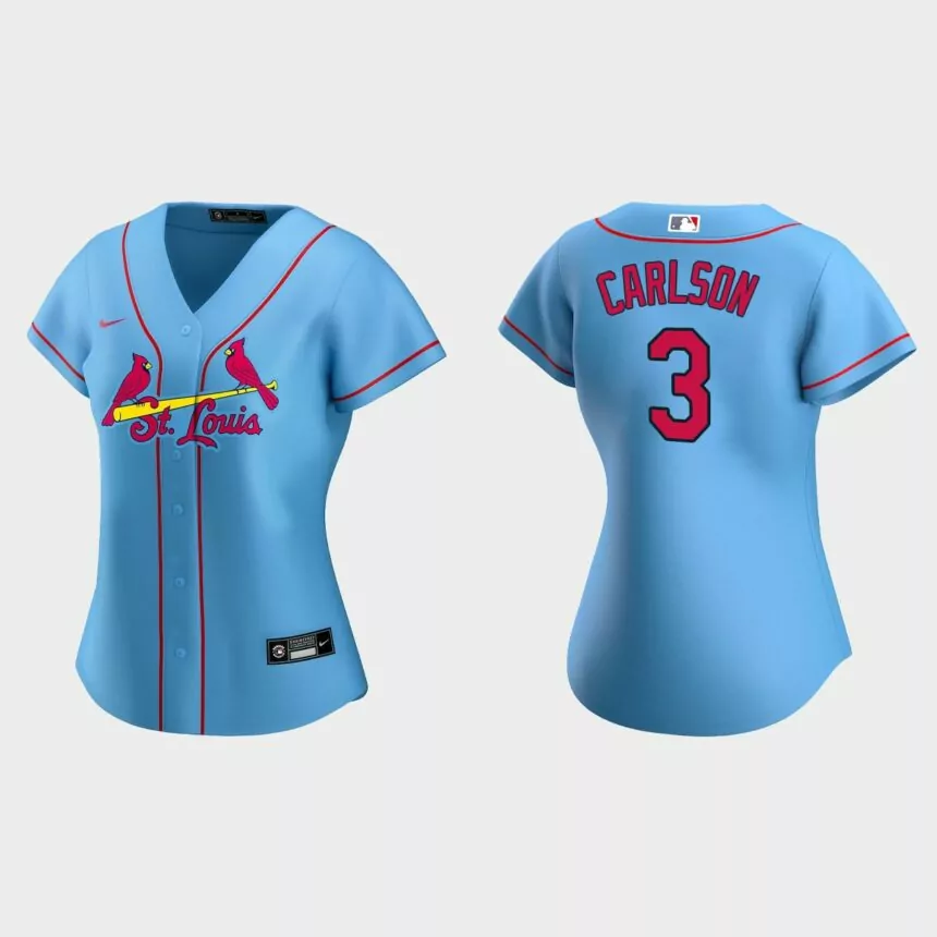 Women St. Louis Cardinals Dylan Carlson Blue Replica Jersey