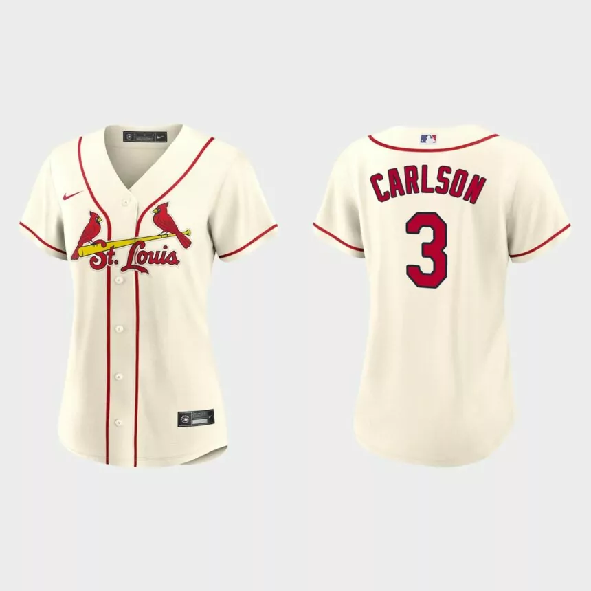 Women St. Louis Cardinals Dylan Carlson Cream Replica Jersey