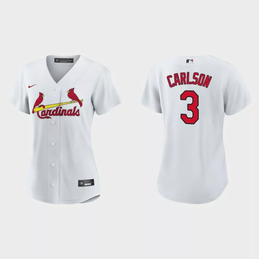 Women St. Louis Cardinals Dylan Carlson White Replica Jersey