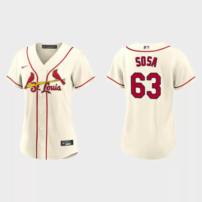 Women St. Louis Cardinals Edmundo Sosa Cream Replica Jersey