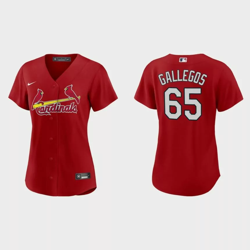 Women St. Louis Cardinals Giovanny Gallegos Red Replica Jersey