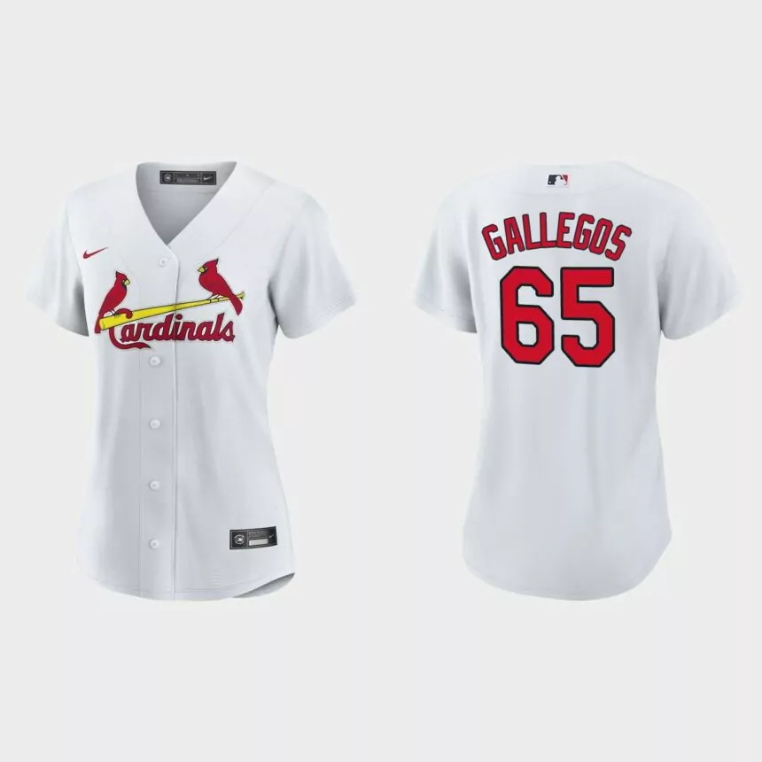 Women St. Louis Cardinals Giovanny Gallegos White Replica Jersey