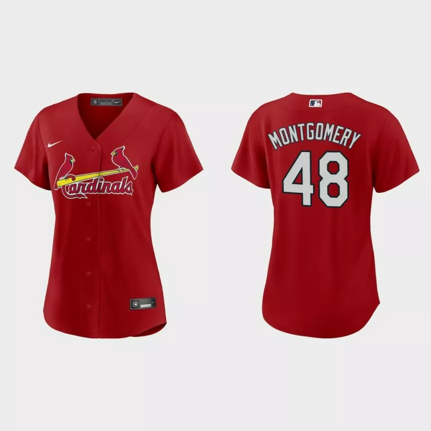 Women St. Louis Cardinals Jordan Montgomery Red Replica Jersey