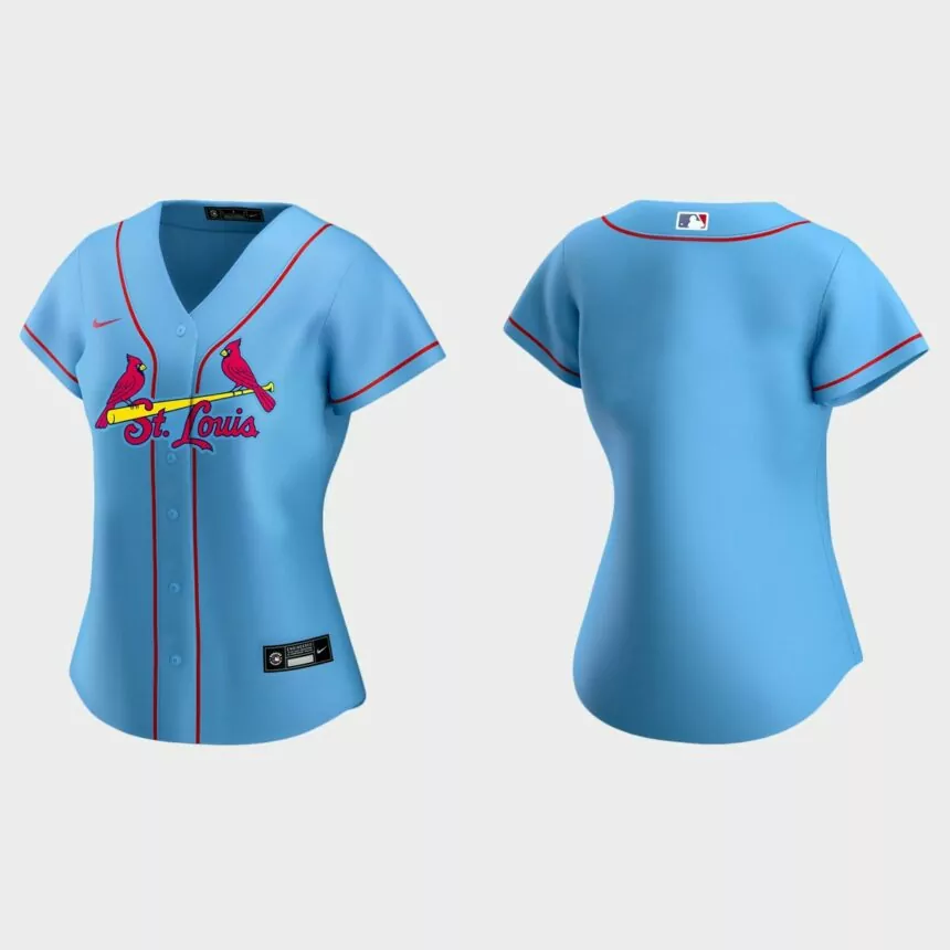 Women St. Louis Cardinals Light Blue Replica 2020 Nike Alternate Jersey