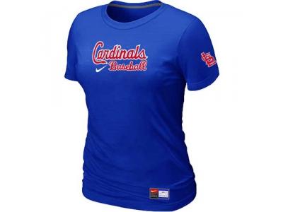 Women St. Louis Cardinals NEW Blue Short Sleeve Practice T-Shirt
