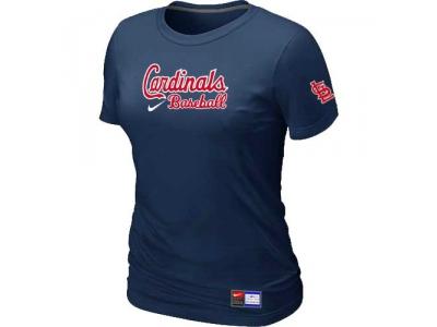 Women St. Louis Cardinals NEW D.Blue Short Sleeve Practice T-Shirt