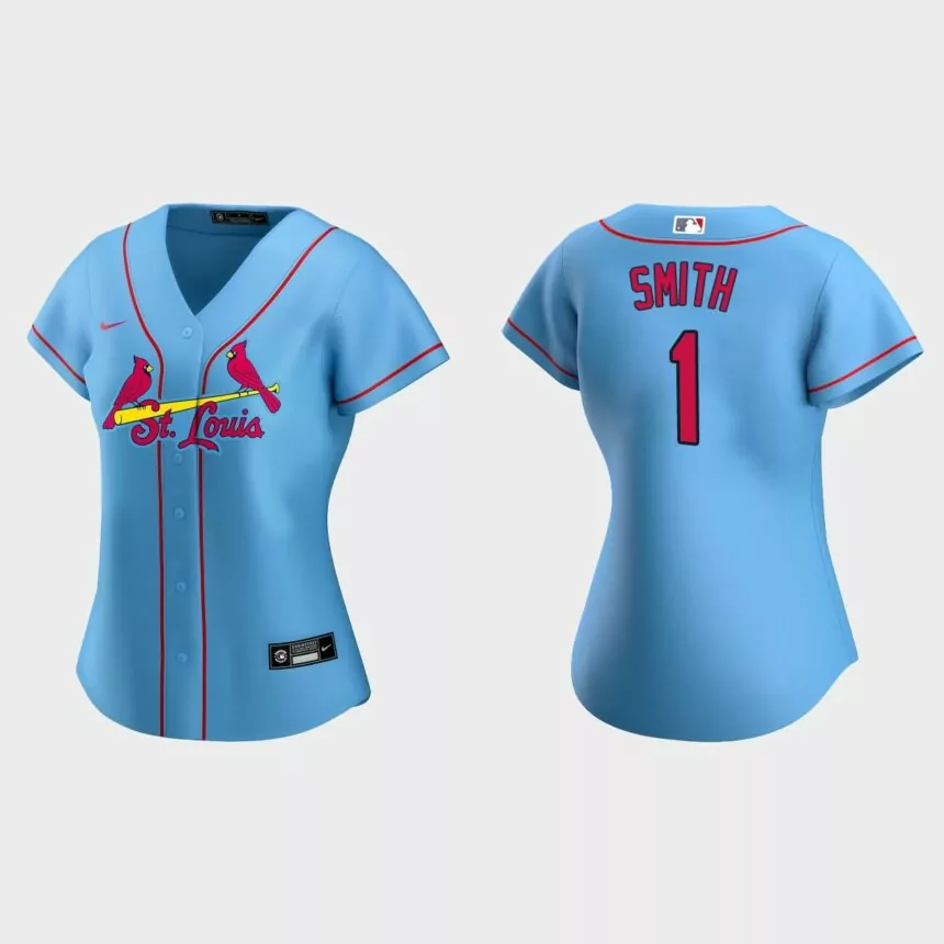 Women St. Louis Cardinals Ozzie Smith Blue Replica Jersey