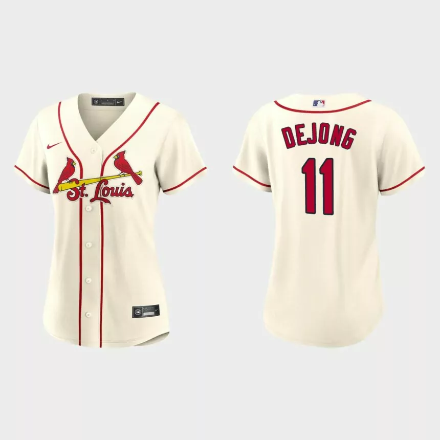 Women St. Louis Cardinals Paul DeJong Cream Replica Jersey