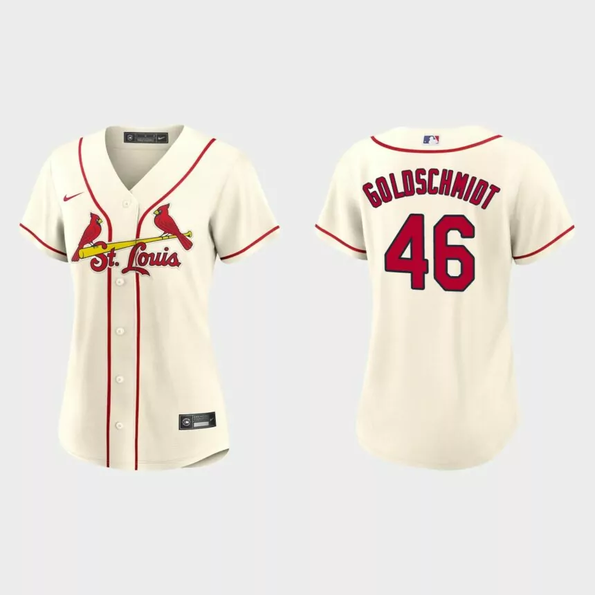 Women St. Louis Cardinals Paul Goldschmidt Cream Replica Jersey
