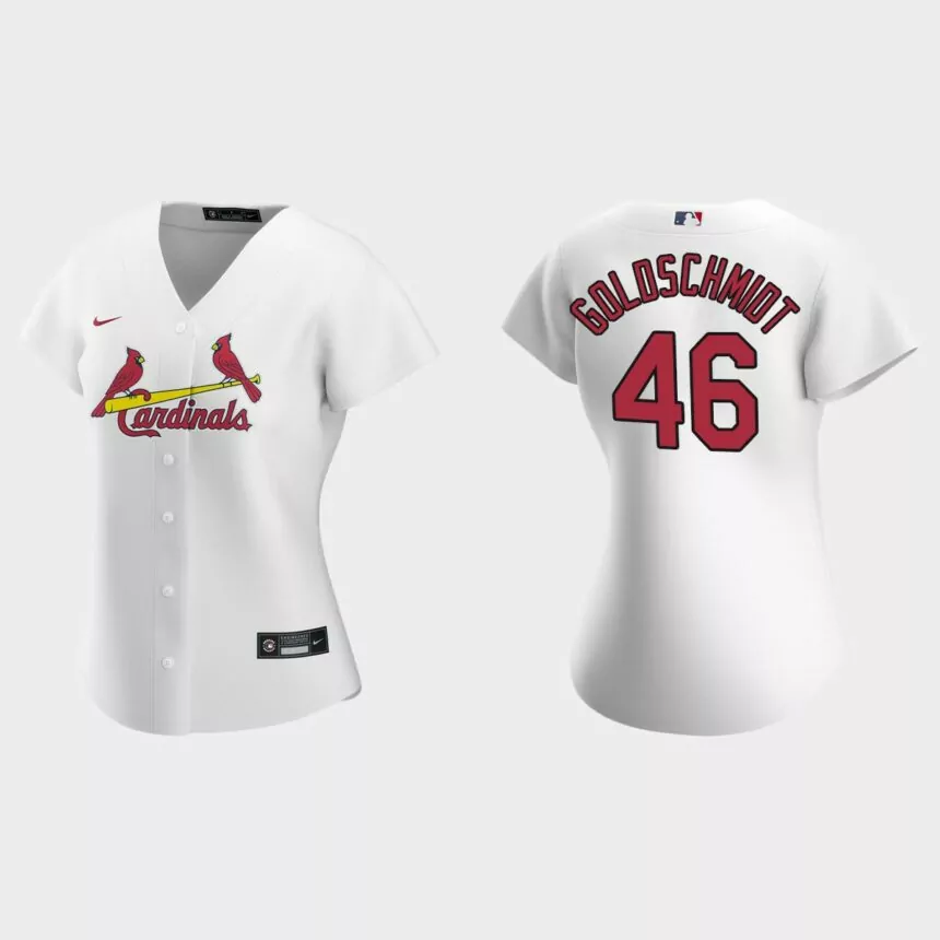 Women St. Louis Cardinals Paul Goldschmidt White Replica 2020 Nike Home Jersey