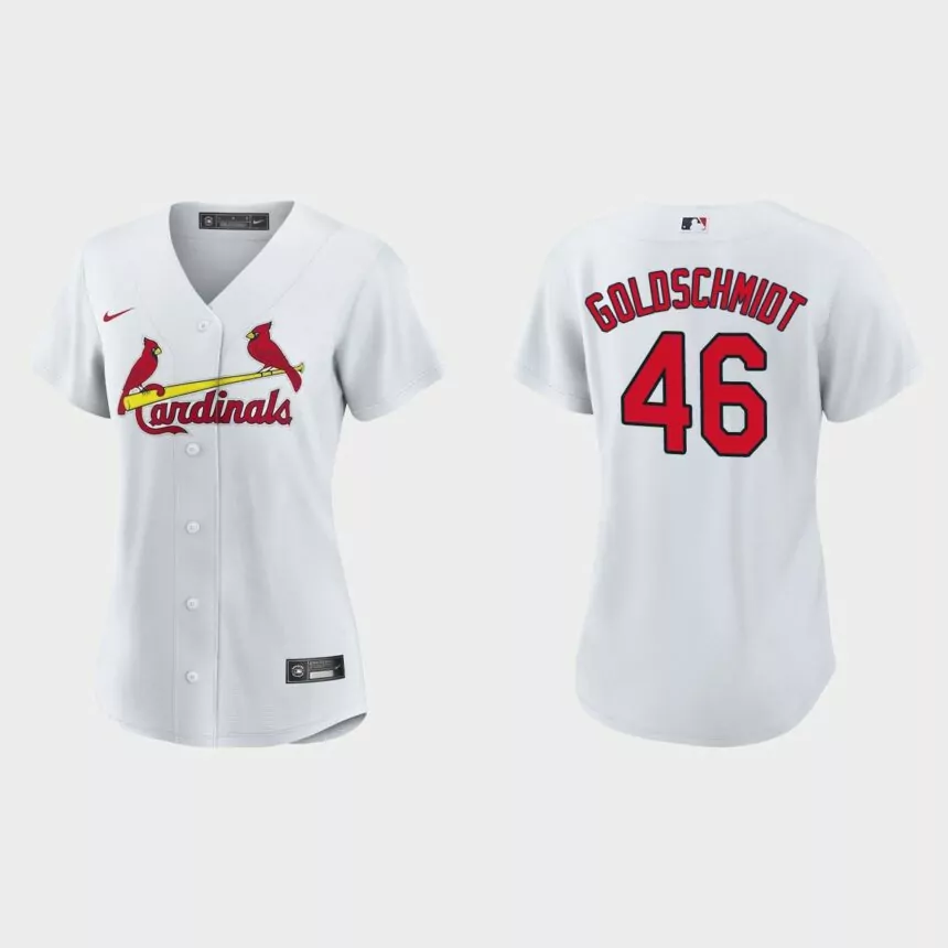 Women St. Louis Cardinals Paul Goldschmidt White Replica Jersey