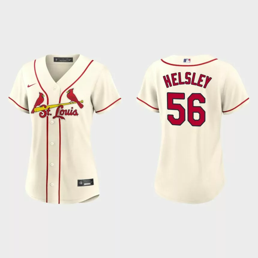 Women St. Louis Cardinals Ryan Helsley Cream Replica Jersey