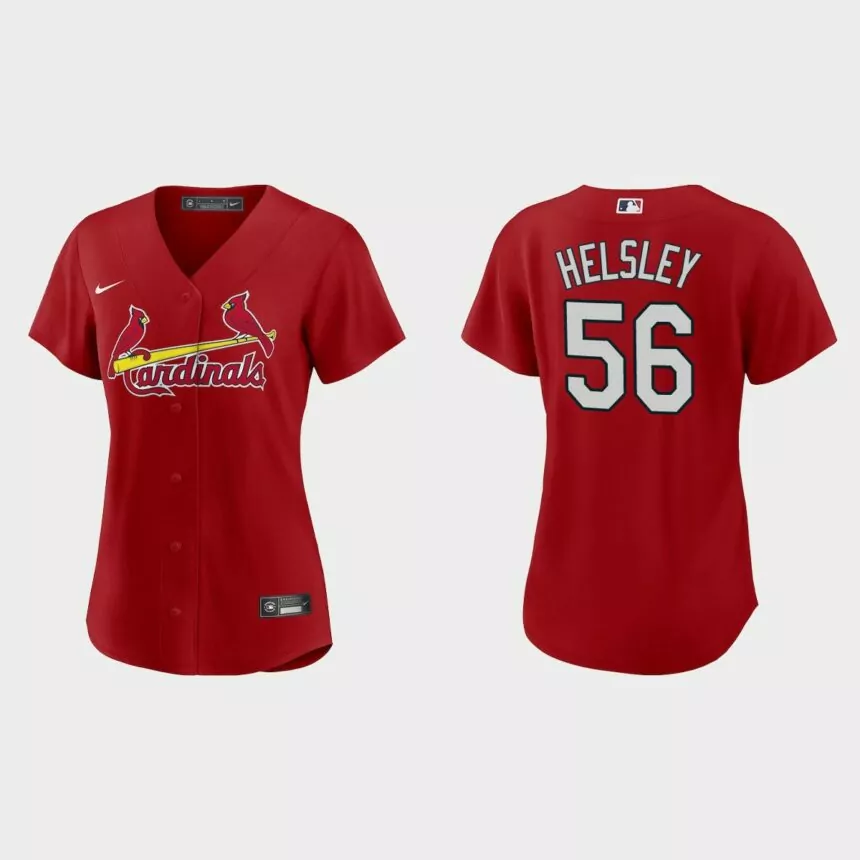 Women St. Louis Cardinals Ryan Helsley Red Replica Jersey