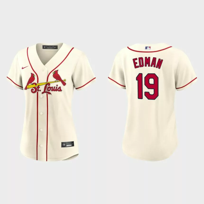 Women St. Louis Cardinals Tommy Edman Cream Replica Jersey