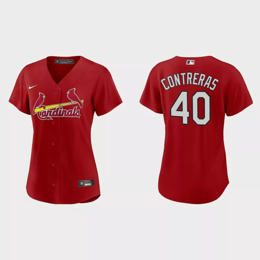 Women St. Louis Cardinals Willson Contreras Red Replica Jersey