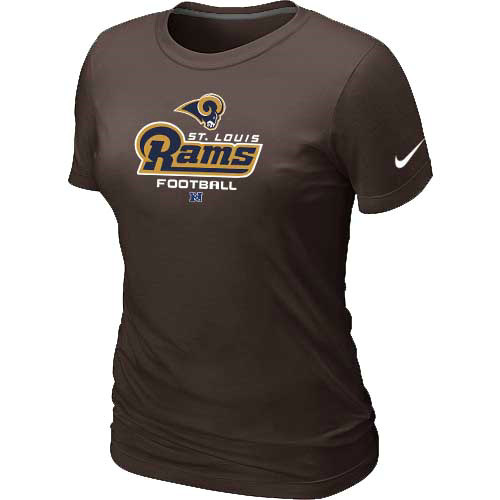 Women St.Louis Rams Brown  T-Shirt
