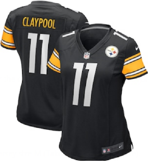 Women Steelers #11 Chase Claypool Black  Jersey