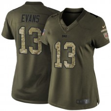 Women Tampa Bay Buccaneers #13 Mike Evans Green Salute To Service Jersey