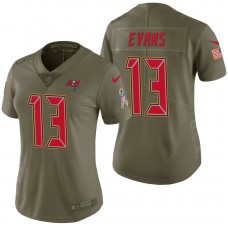 Women Tampa Bay Buccaneers #13 Mike Evans Olive 2017 Salute to Service Limited Jersey
