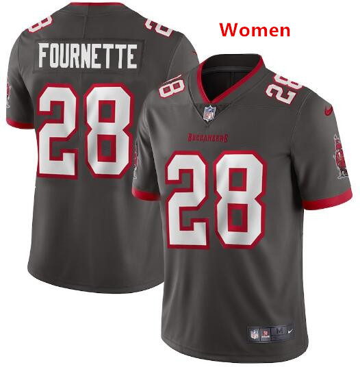Women Tampa Bay Buccaneers #28 Leonard Fournette Grey Jersey