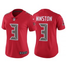 Women Tampa Bay Buccaneers #3 Jameis Winston Red Color Rush Limited Jersey