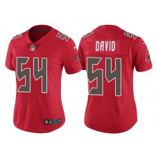 Women Tampa Bay Buccaneers #54 Lavonte David Red Color Rush Legend Jersey