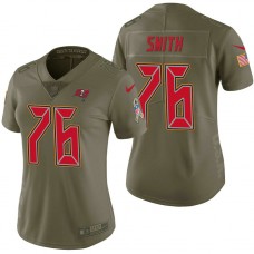 Women Tampa Bay Buccaneers #76 Donovan Smith Olive 2017 Salute to Service Limited Jersey