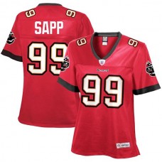 Women Tampa Bay Buccaneers #99 Warren Sapp Red Retired Player Jersey