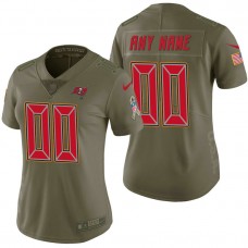 Women Tampa Bay Buccaneers Olive 2017 Salute to Service Limited Customized Jersey