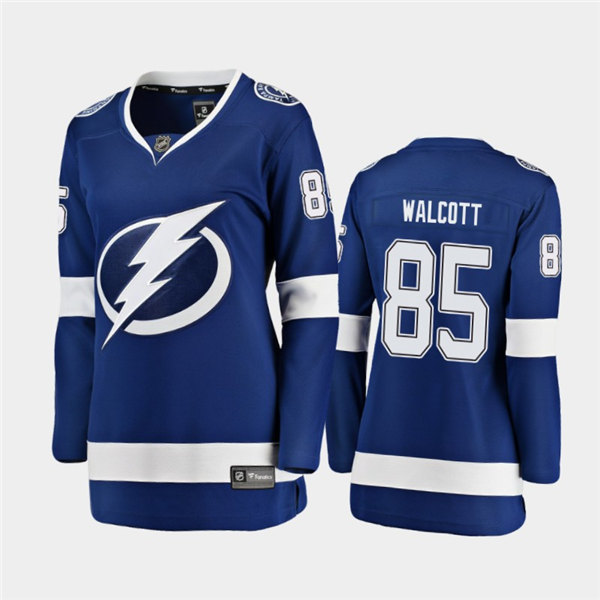 Women Tampa Bay Lightning #85 Daniel Walcott Adidas Home Blue Stitched Player Jersey Stitched