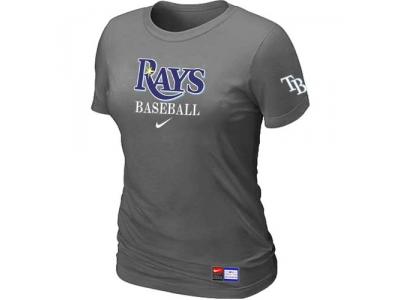 Women Tampa Bay Rays NEW D.Grey Short Sleeve Practice T-Shirt