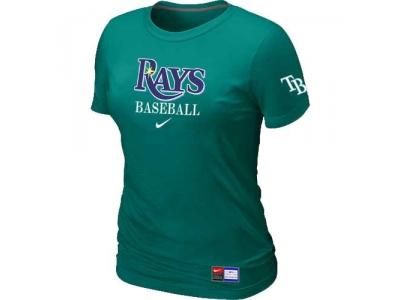 Women Tampa Bay Rays NEW L.Green Short Sleeve Practice T-Shirt