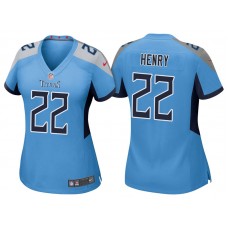 Women Tennessee Titans #22 Derrick Henry Light Blue 2018 Game Jersey