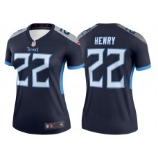 Women Tennessee Titans #22 Derrick Henry Navy Legend Jersey
