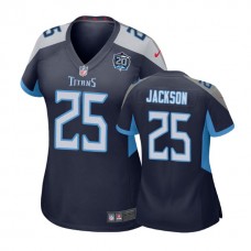 Women Tennessee Titans #25 Adoree' Jackson 20th Anniversary Game Navy Jersey