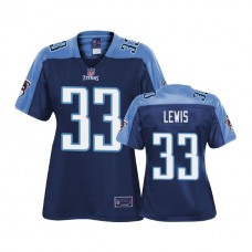 Women Tennessee Titans #33 Dion Lewis Navy Pro Line Player Jersey