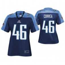 Women Tennessee Titans #46 Kamalei Correa Navy Player Pro Line Jersey